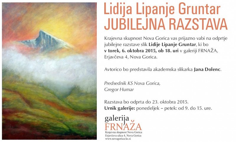 Vabilo Lidija L. Gruntar